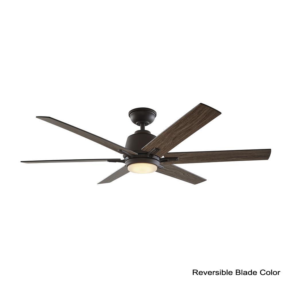 Home Decorators Collection Kensgrove 54 In Integrated Led Indoor Espresso Bronze Ceiling Fan With Light Kit And Remote Control