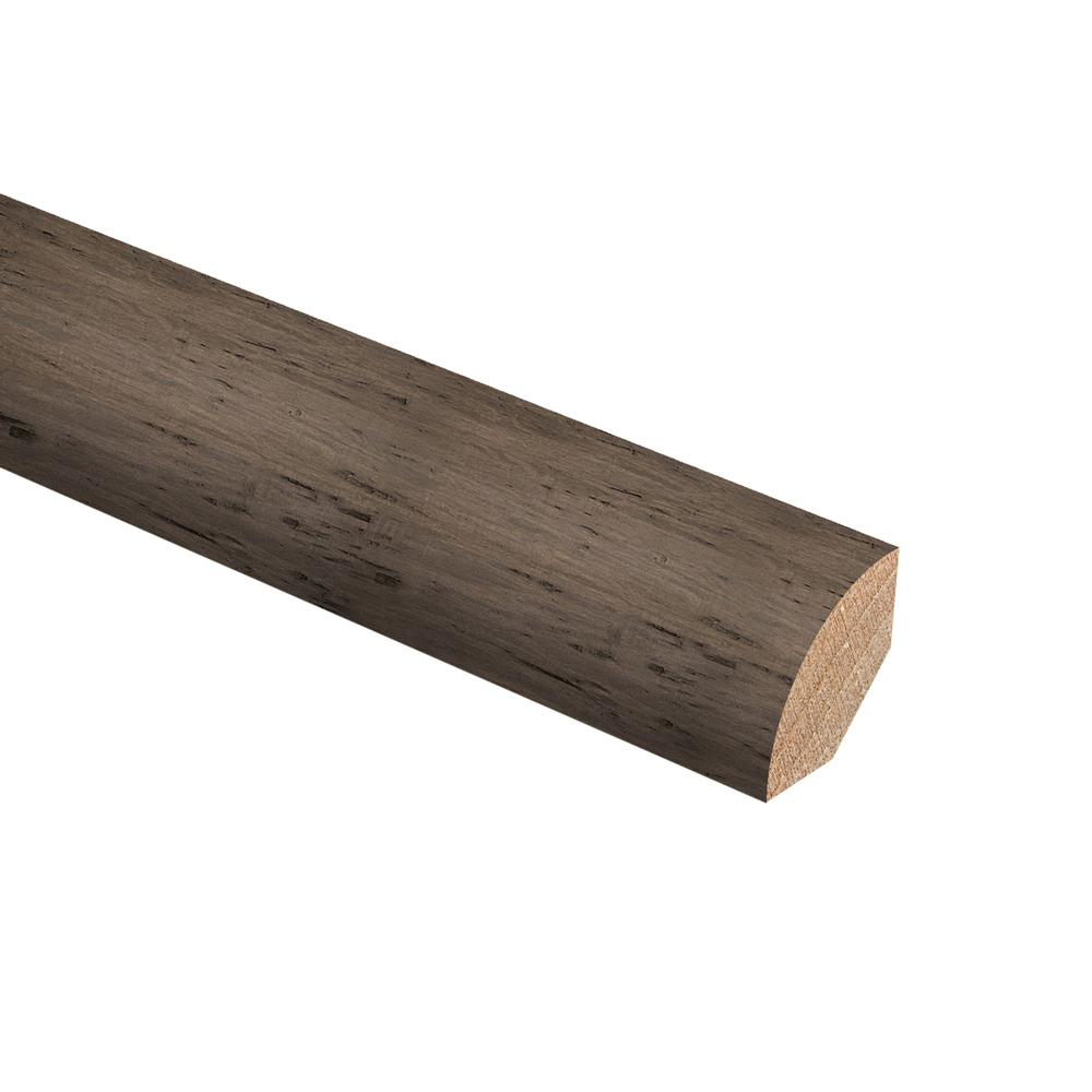 Quarter Round Bamboo Wood Moulding Trim Hardwood Flooring Strand Woven Bamboo Warm Grey 3 4 In Thick X