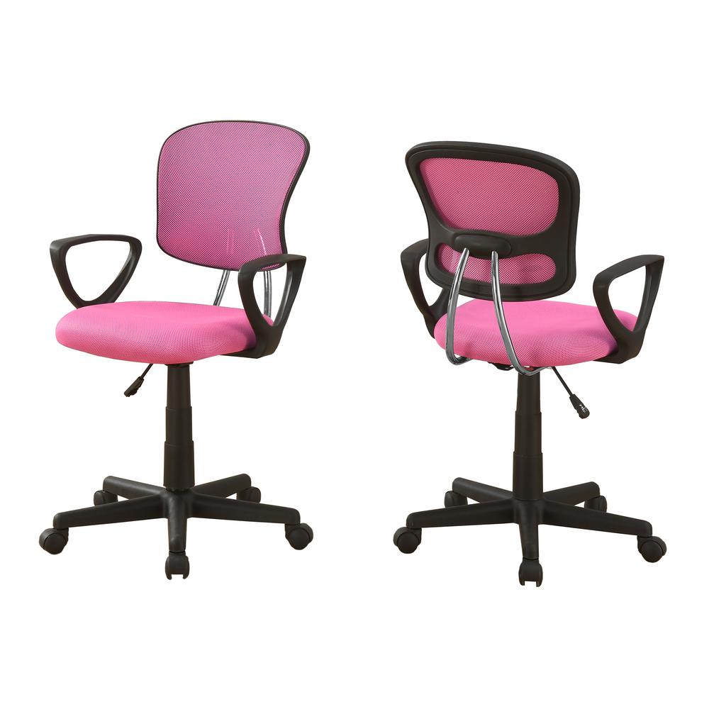 Monarch Pink Multi Position Kids Office Chair I 7263 The Home Depot Internet 300620256 Monarch Pink Multi Position Kids Office Chair