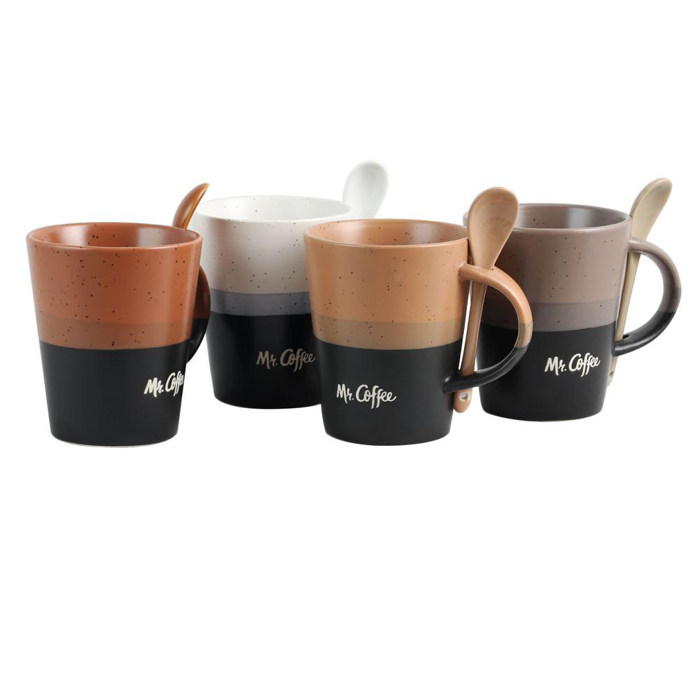 Mr. Coffee Caf Greco 14 oz. Assorted Color Coffee Mugs (Set of 4)-985105382M - The Home Depot