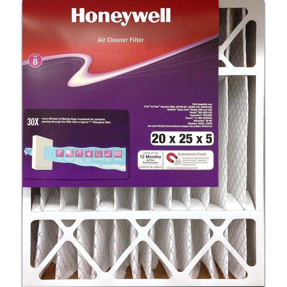 Honeywell 20 in x 1 in Allergen Plus Pleated FPR 7 Air 12-Pack x 30 in