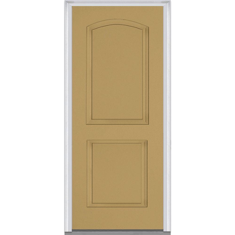 MMI Door 36 in. x 80 in. LeftHand Inswing 2Panel Archtop Classic
