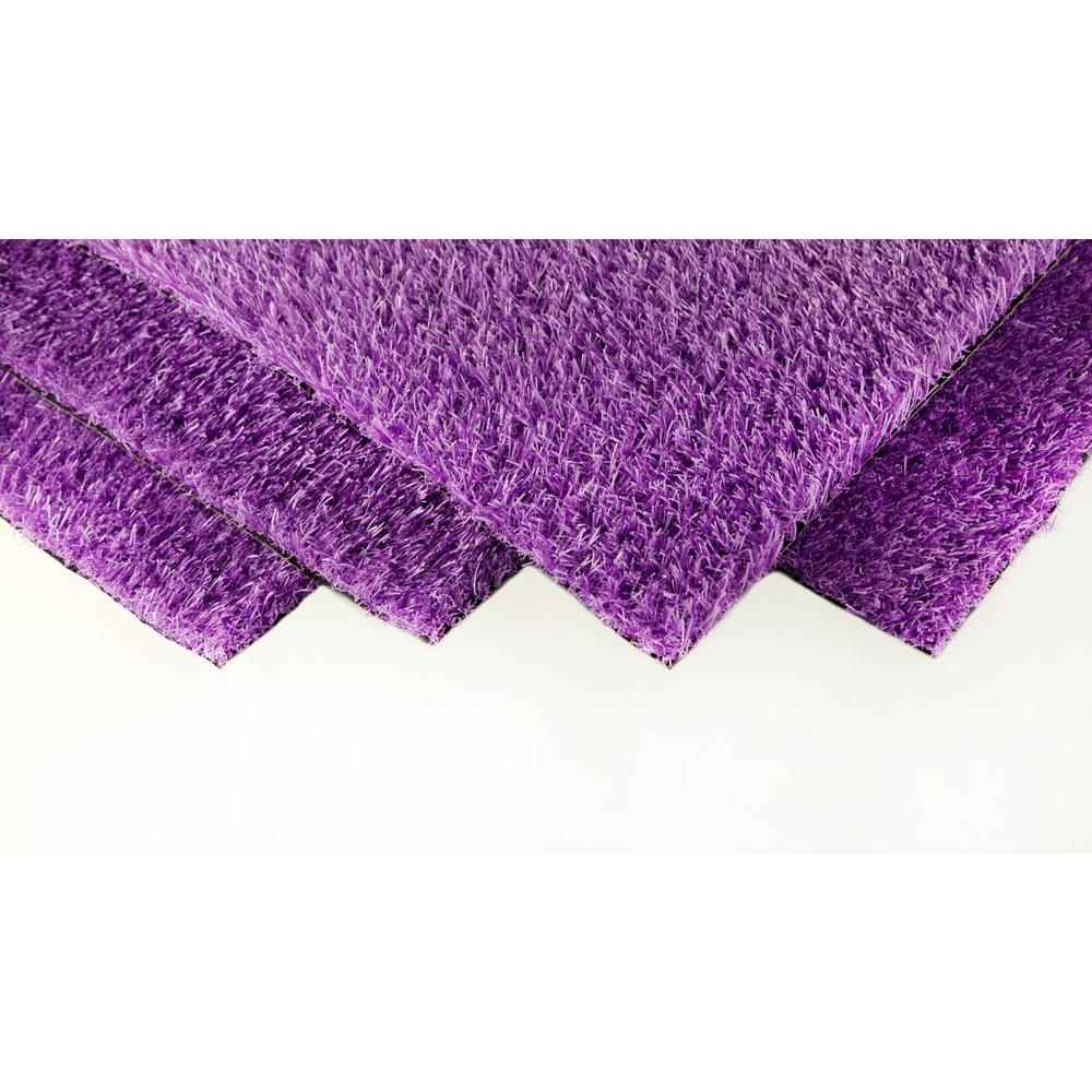 GREENLINE Royal Purple 6 ft. x 8 ft. Artificial Grass Synthetic Lawn