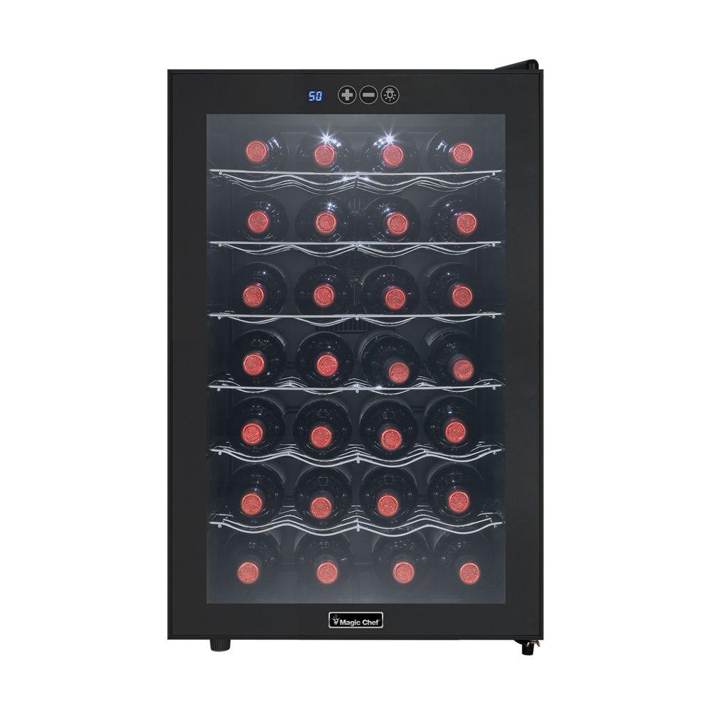 Magic Chef 28Bottle Wine Cooler in BlackMCWC28B The Home Depot
