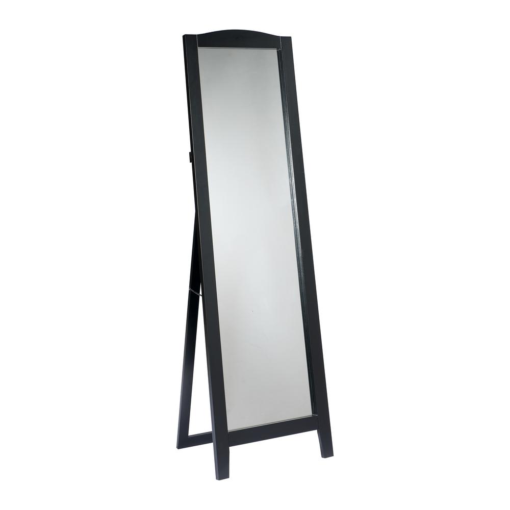 Kings Brand Furniture Black Wood Frame Easel Dressing Floor Mirror Black Wood Frame Easel Dressing Floor Mirror