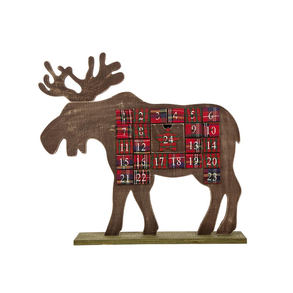 Glitzhome 21 74 In L Wooden Reindeer Countdown 1121004392 The L Wooden Reindeer Countdown