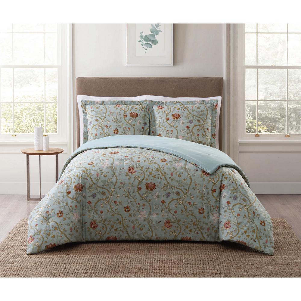 Style 212 Bedford Blue Multi Full and Queen XL Comforter SetCS1900BLFQ1500 The Home Depot