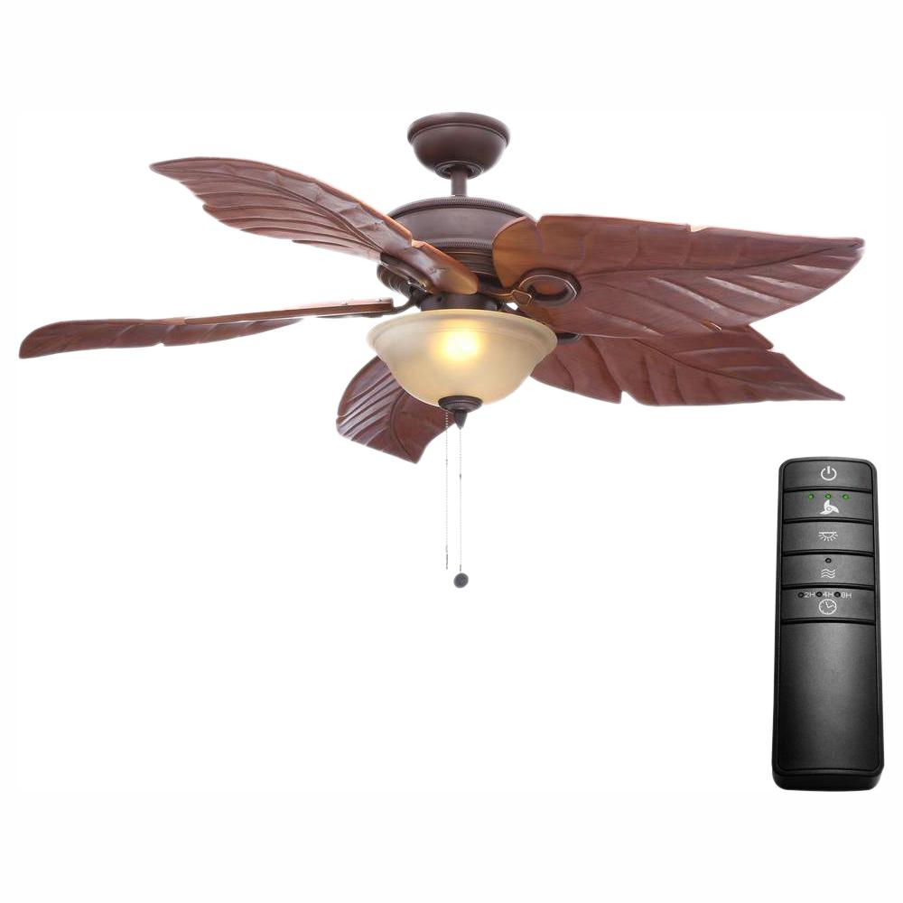 Hampton Bay Costa Mesa 56 In Led Mediterranean Bronze Ceiling Fan