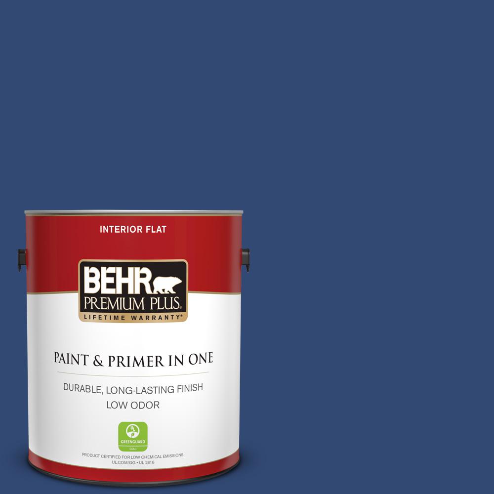 BEHR Premium Plus 1 gal. SH580 Navy Blue Flat Low Odor Interior
