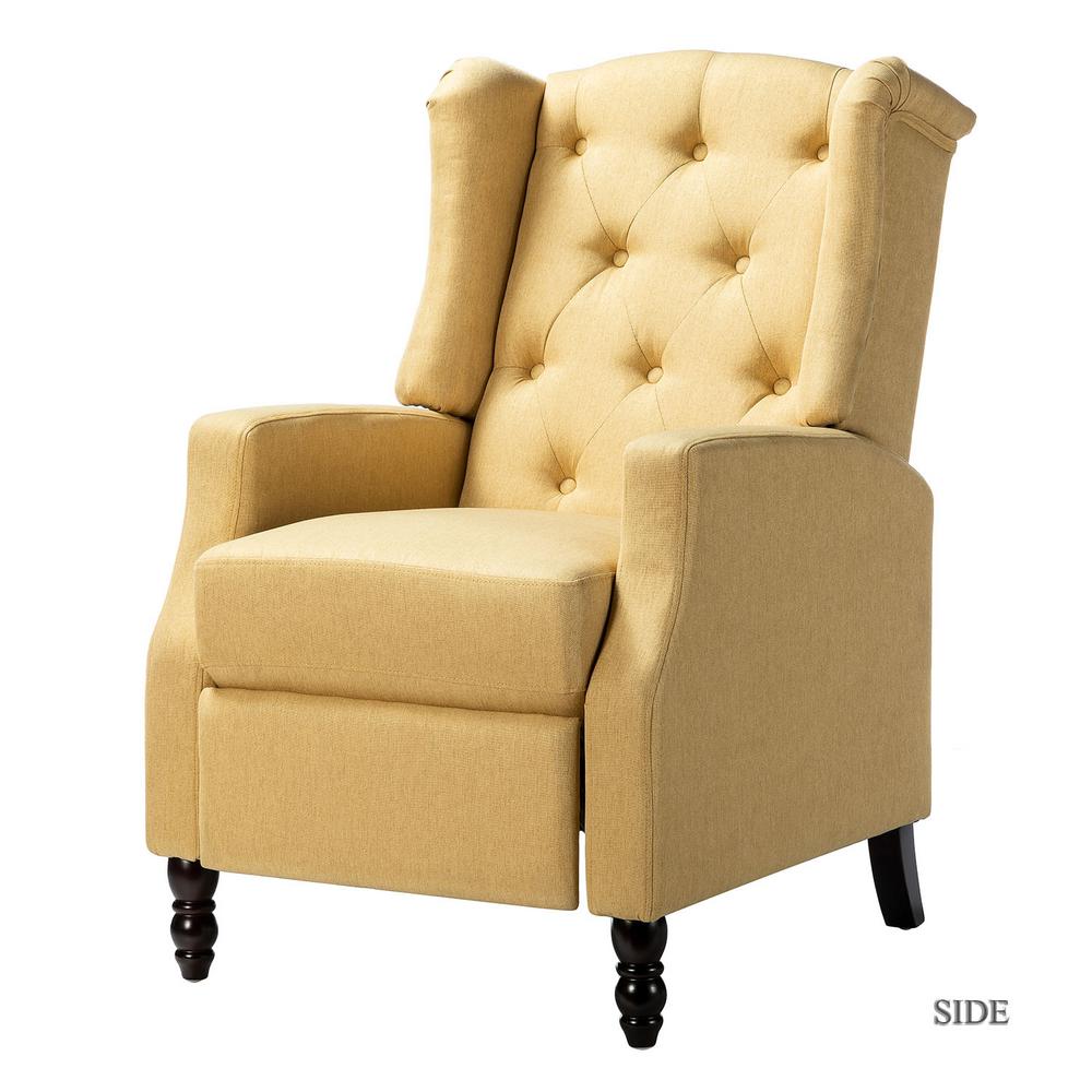 JAYDEN CREATION Carina Yellow Tufted Manual ReclinerCHOY6023YELLOW