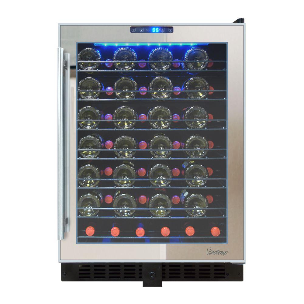 Vinotemp 23.5 in. 54Bottle Touch Screen Mirrored Wine CoolerVT54TS