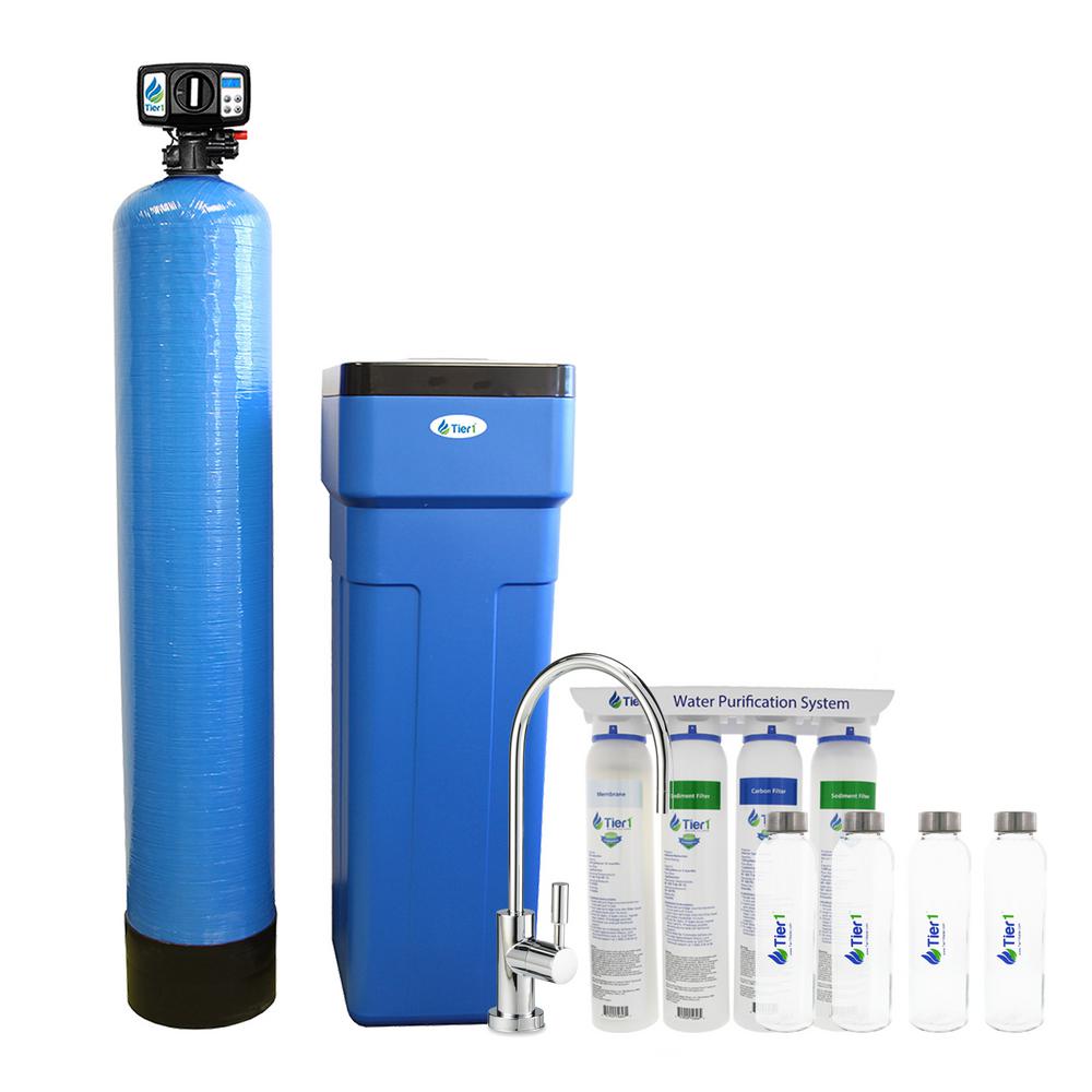 Tier1 48,000 Grain Capacity Blue Water Softener with 4Stage Ultra