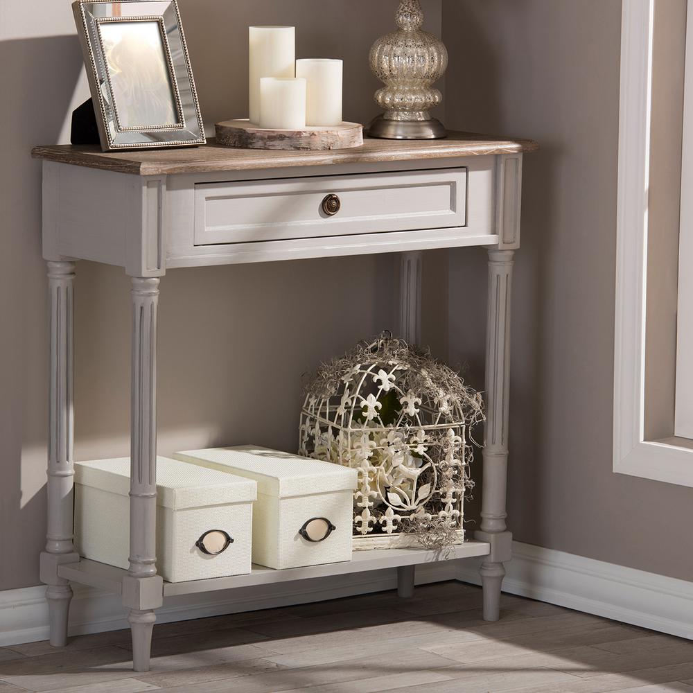 Baxton Studio Edouard French Inspired White Console Table 28862 Baxton Studio Edouard French Inspired