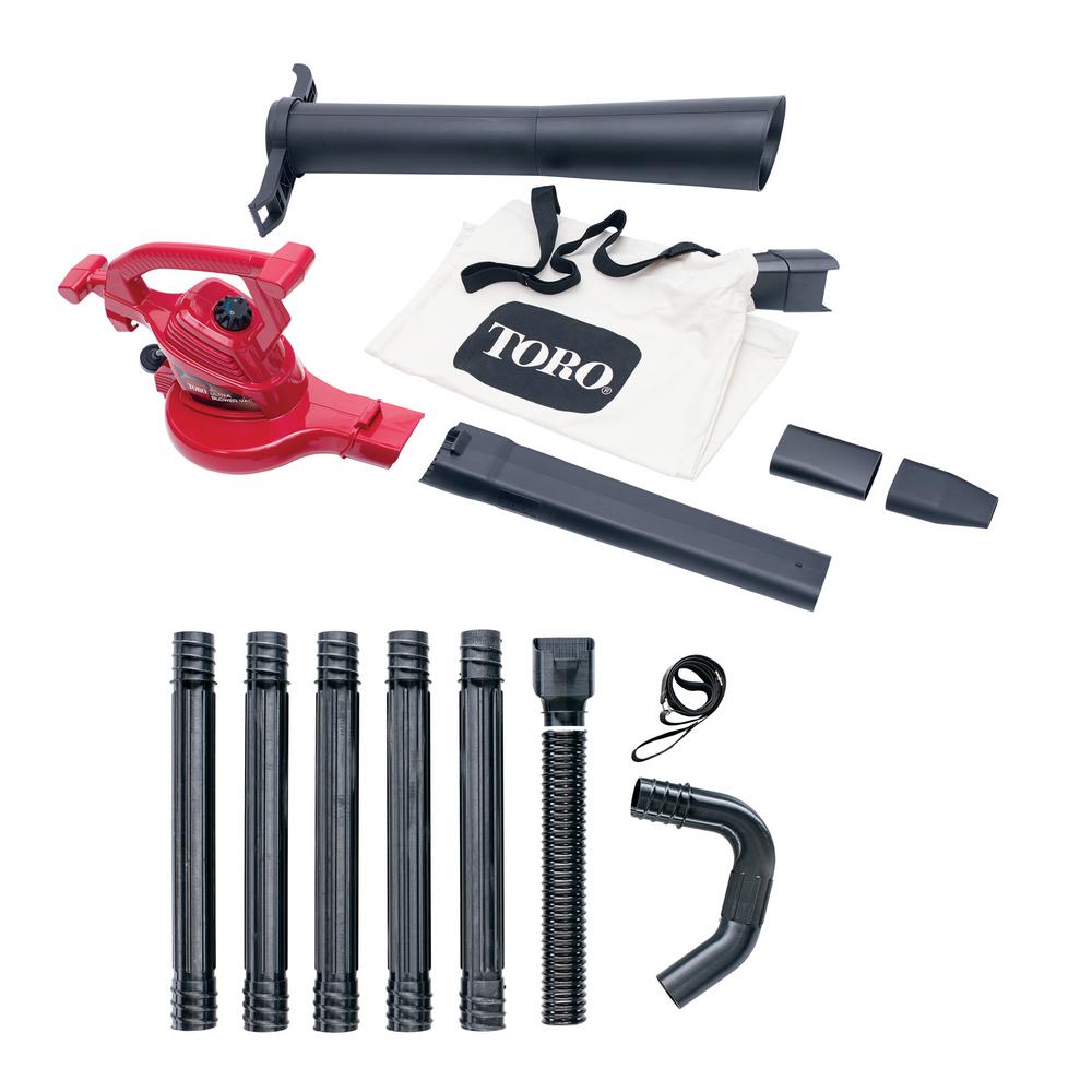 Toro Ultra 12 Amp Electric Leaf Blower Vacuum Mulcher And Gutter Cleaning Combo Kit 51670 The Home Depot