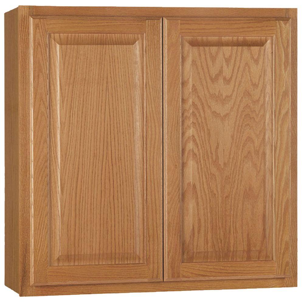 Hampton Wall Kitchen in Medium Oak Kitchen The Home Depot