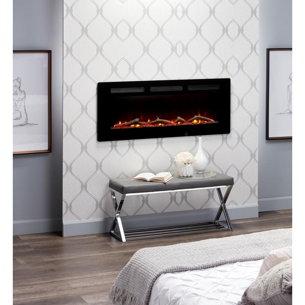 Dimplex 50 In Linear Wall Mount Electric Fireplace In Black Blf50
