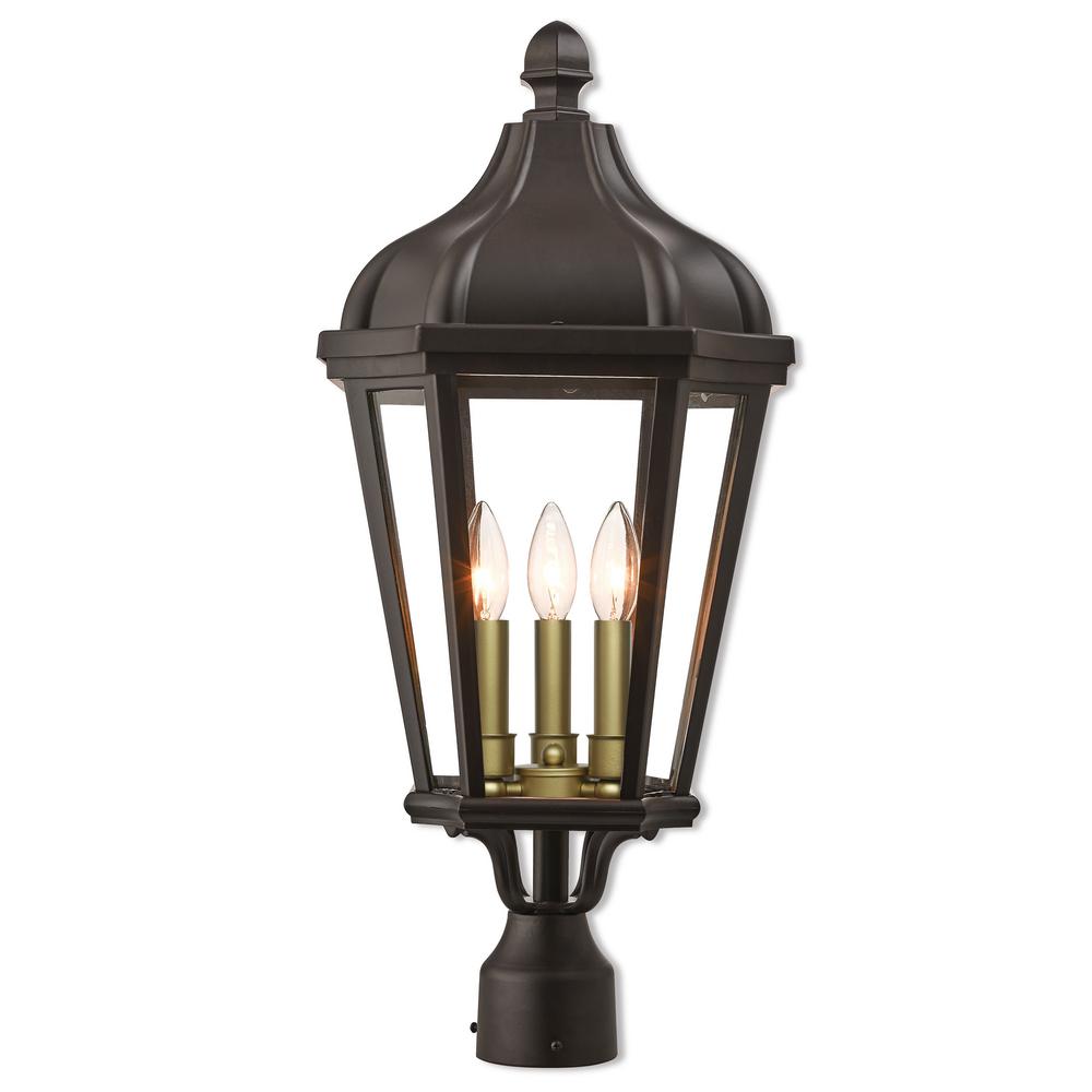 Livex Lighting 2Light Textured Black Outdoor Post Top Lantern