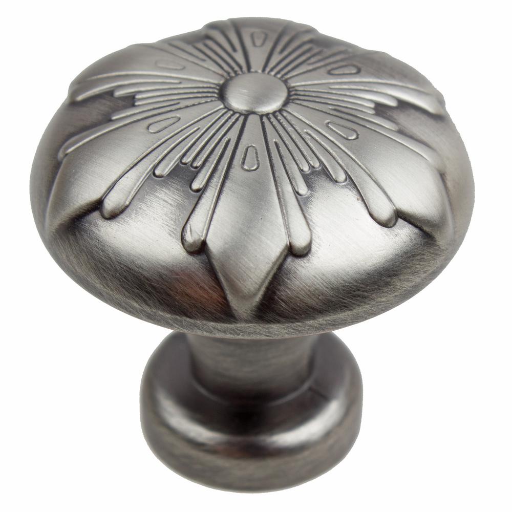 87420-P-1 GlideRite 1-1//8/" Dia Round Snowflake Cabinet Knob Satin Pewter