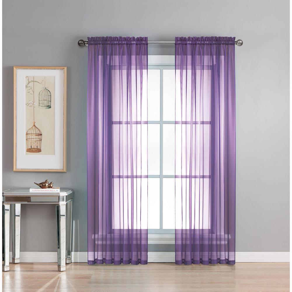 Window Elements Sheer Diamond Sheer 56 In W X 95 In L Rod Pocket
