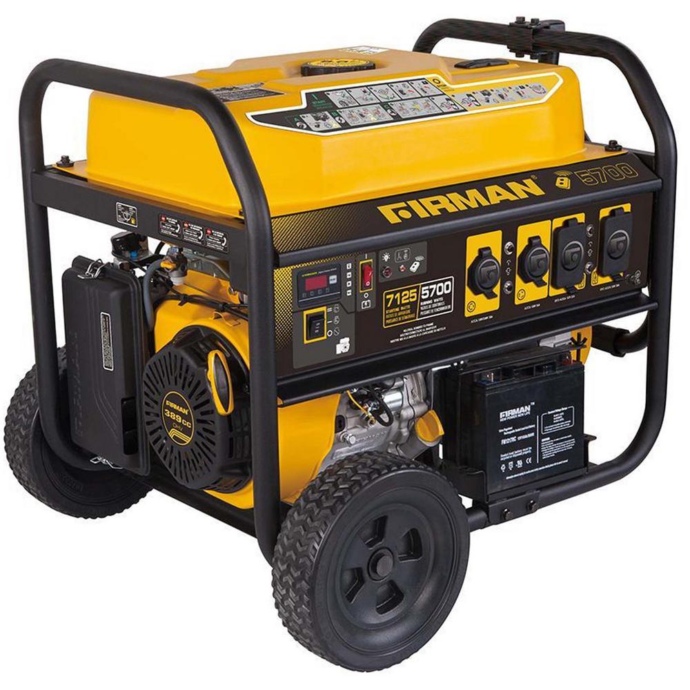 Firman 7100/5700-Watt 120/240V Remote Start Gas Portable Generator