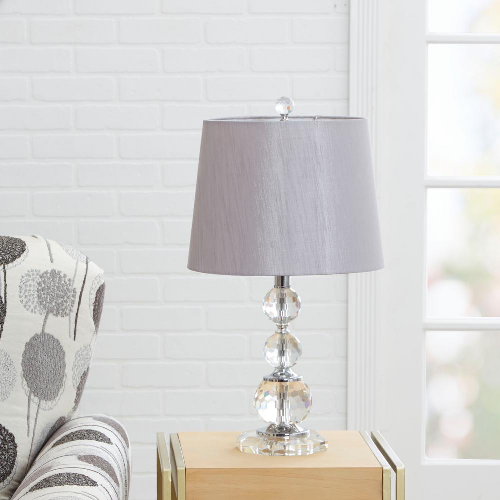 Silverwood Carrington Sphere Stacked 21 75 In Crystal Table Lamp Silverwood Carrington Sphere Stacked 21 75 In Crystal Table Lamp With Shade