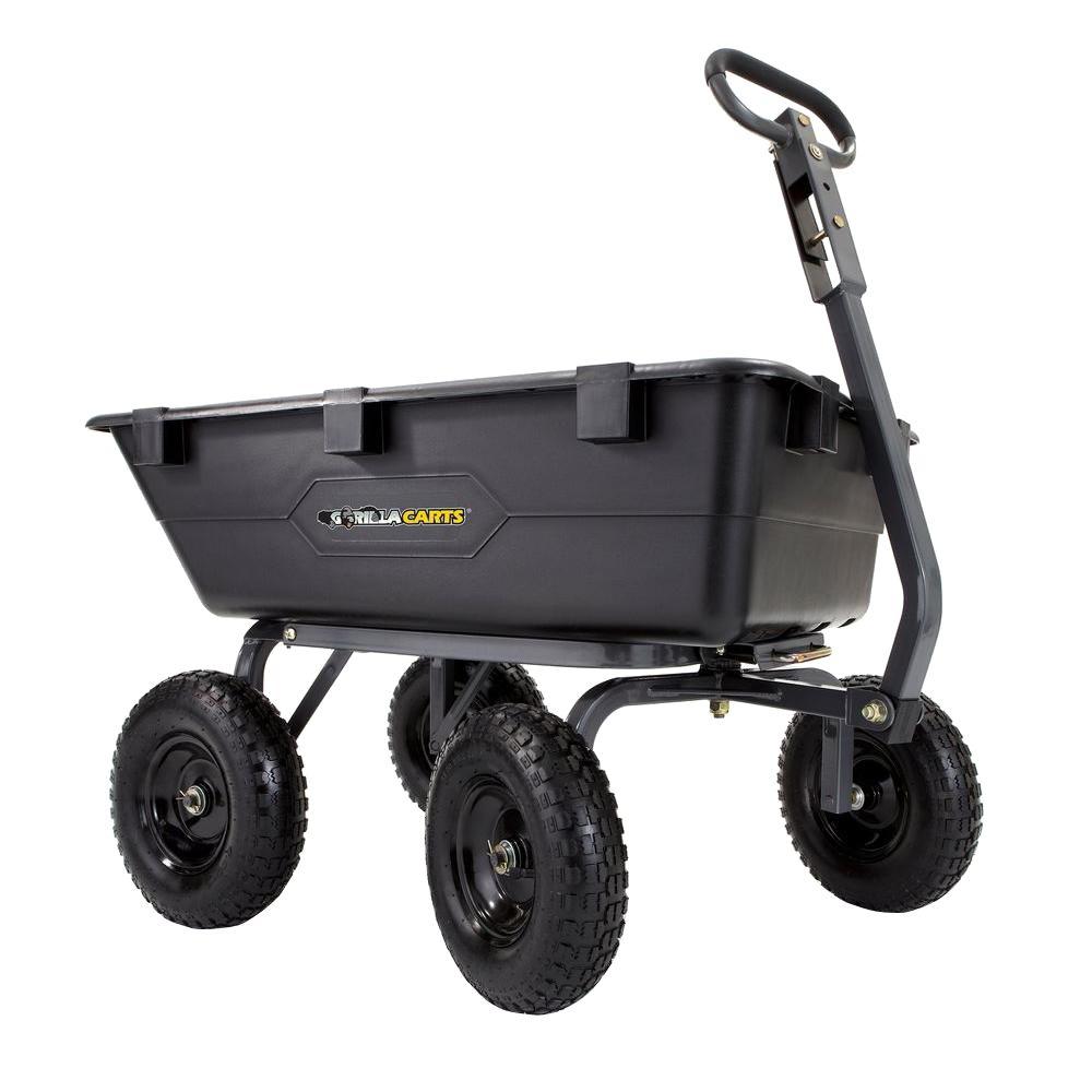 Gorilla Carts 1 200 Lb Heavy Duty Poly Dump Cart Gor6ps The
