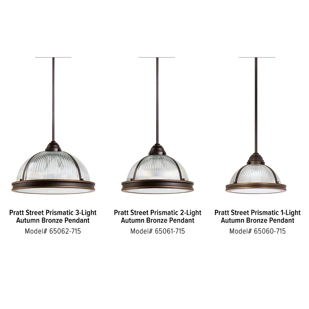 Sea Gull Lighting Pratt Street Prismatic 3 Light Autumn Bronze Sea Gull Lighting Pratt Street