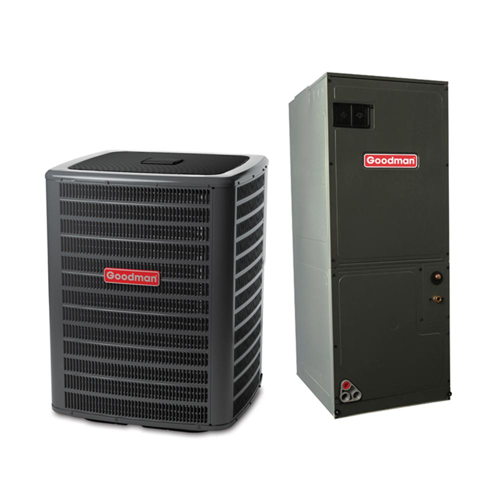 Goodman Whole House Air Conditioners The Home 2 Ton 14 Seer 23600 Btu R410a Variable Sd Split System Central Air Conditioning