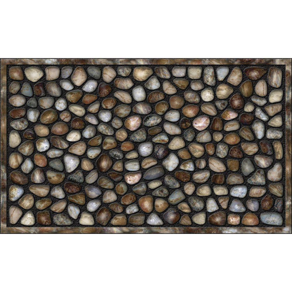 Apache Mills River Rocks 18 In X 30 In Recycled Rubber Door Mat