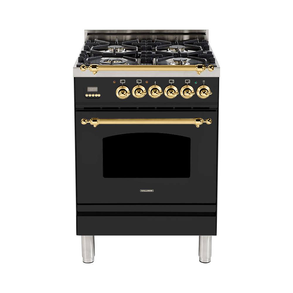 Hallman 24 In 2 4 Cu Ft Single Oven Italian Gas Range With True Hallman 24 In 2 4 Cu Ft Single Oven