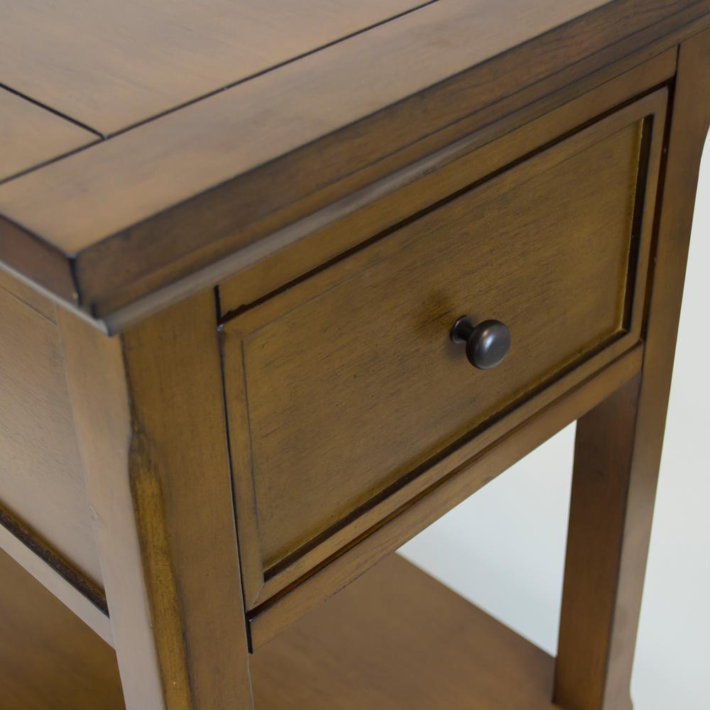 Os Home And Office Furniture Medium Walnut End Table With Hidden Concealment Compartment For Your Valuables 432 The Home Depot