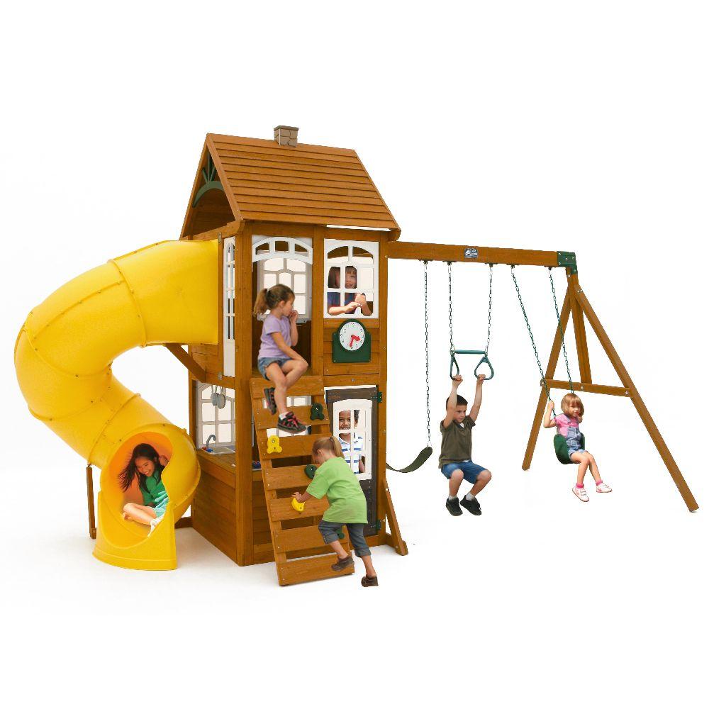 kidkraft castlewood wooden play set