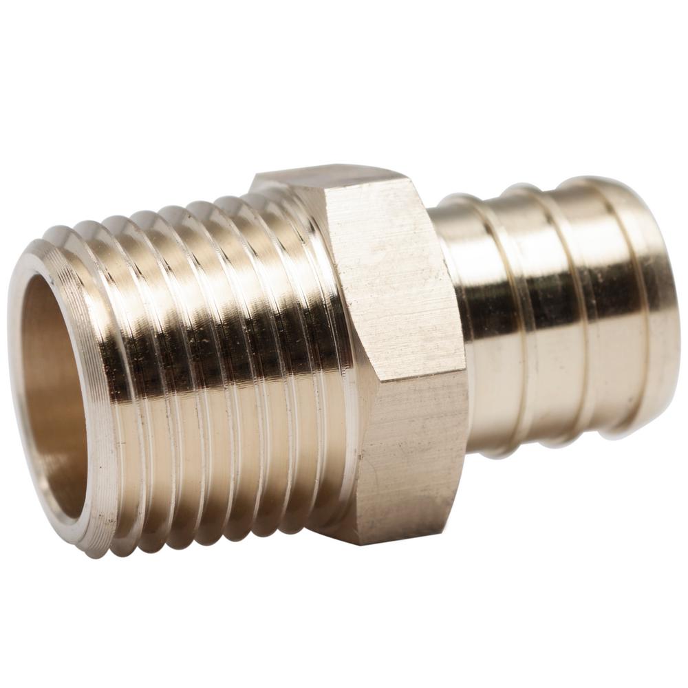 25 Poly Alloy Lead-Free Crimp Fittings 3/4" PEX x 3/4" Male NPT Adapters 