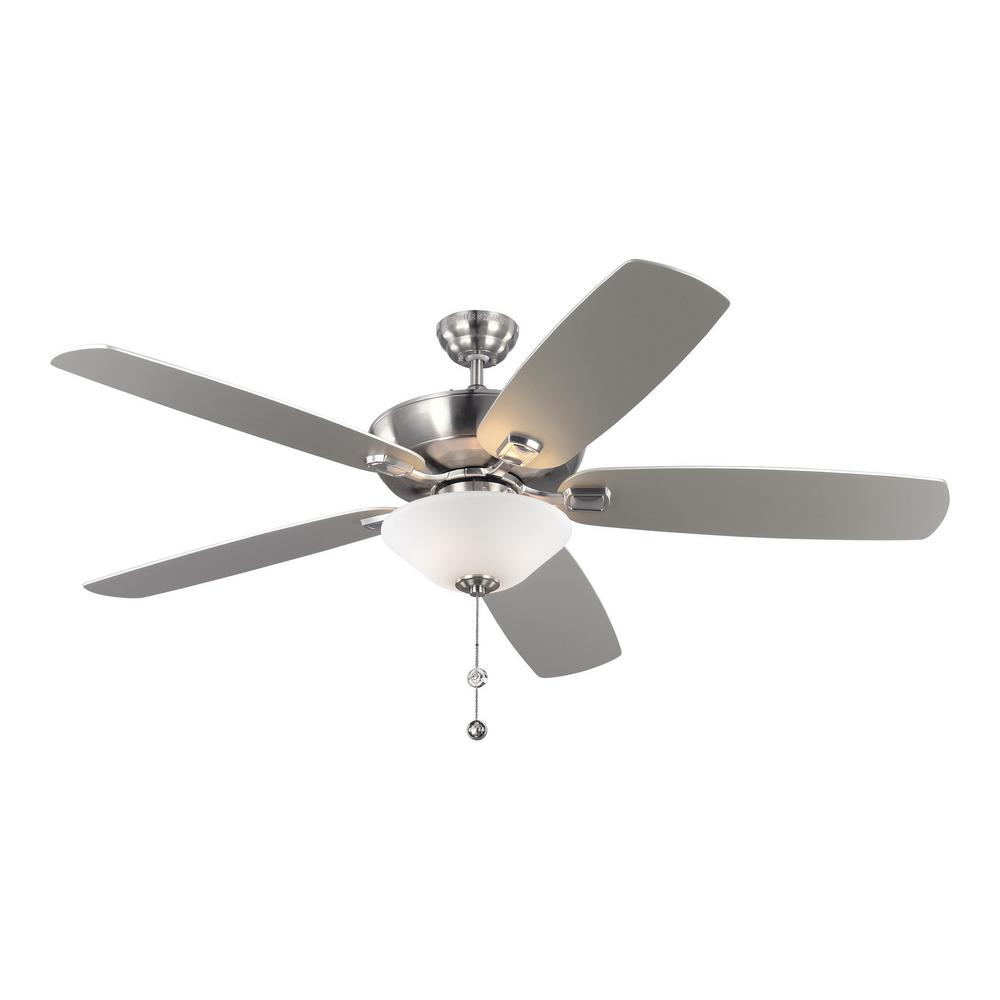 Monte Carlo Colony Super Max Plus 60 In Indoor Brushed Steel Ceiling Fan
