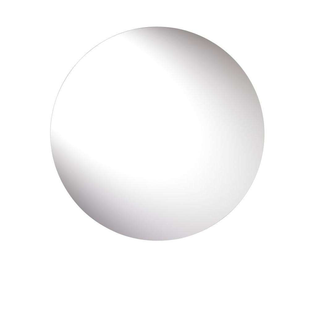 Circle Vanity Mirrors Bathroom The Home Depot Simpson Round Wall Mirror With Hang N