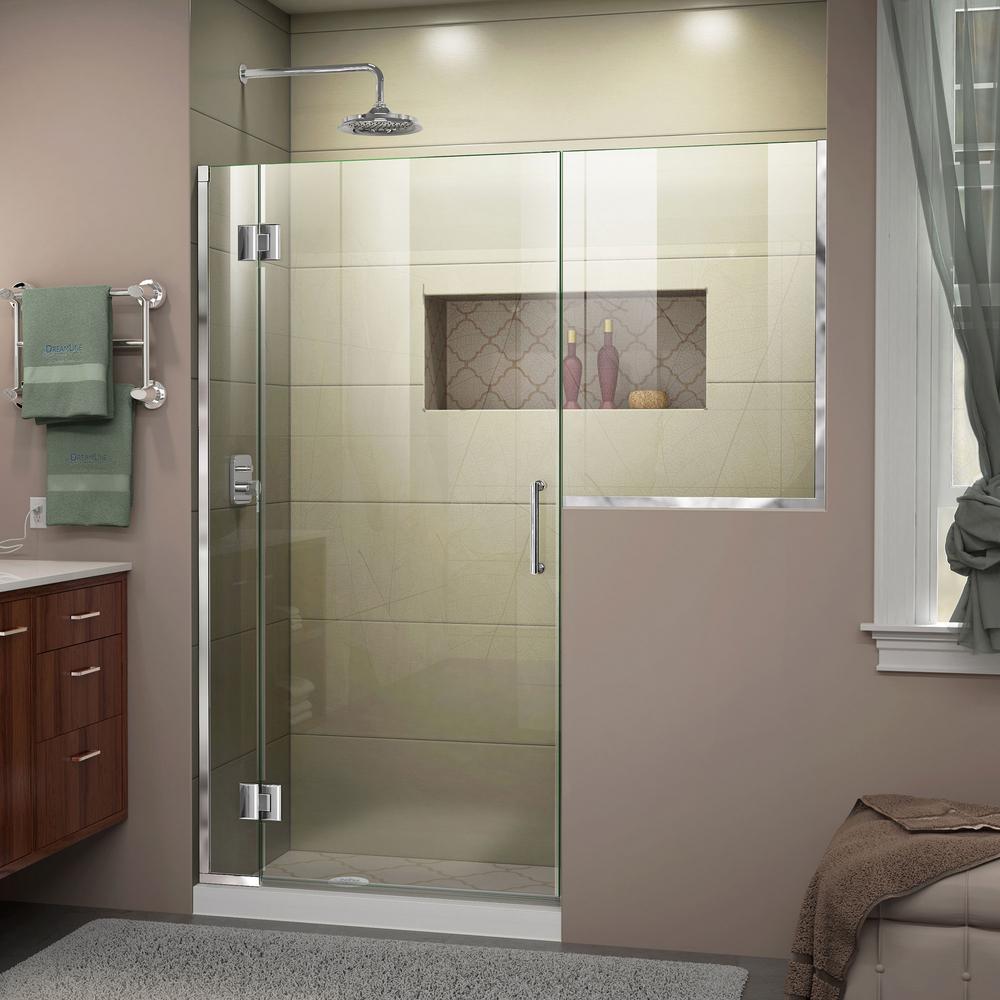 Dreamline Unidoor X 61 To 61 5 In X 72 In Frameless Hinged