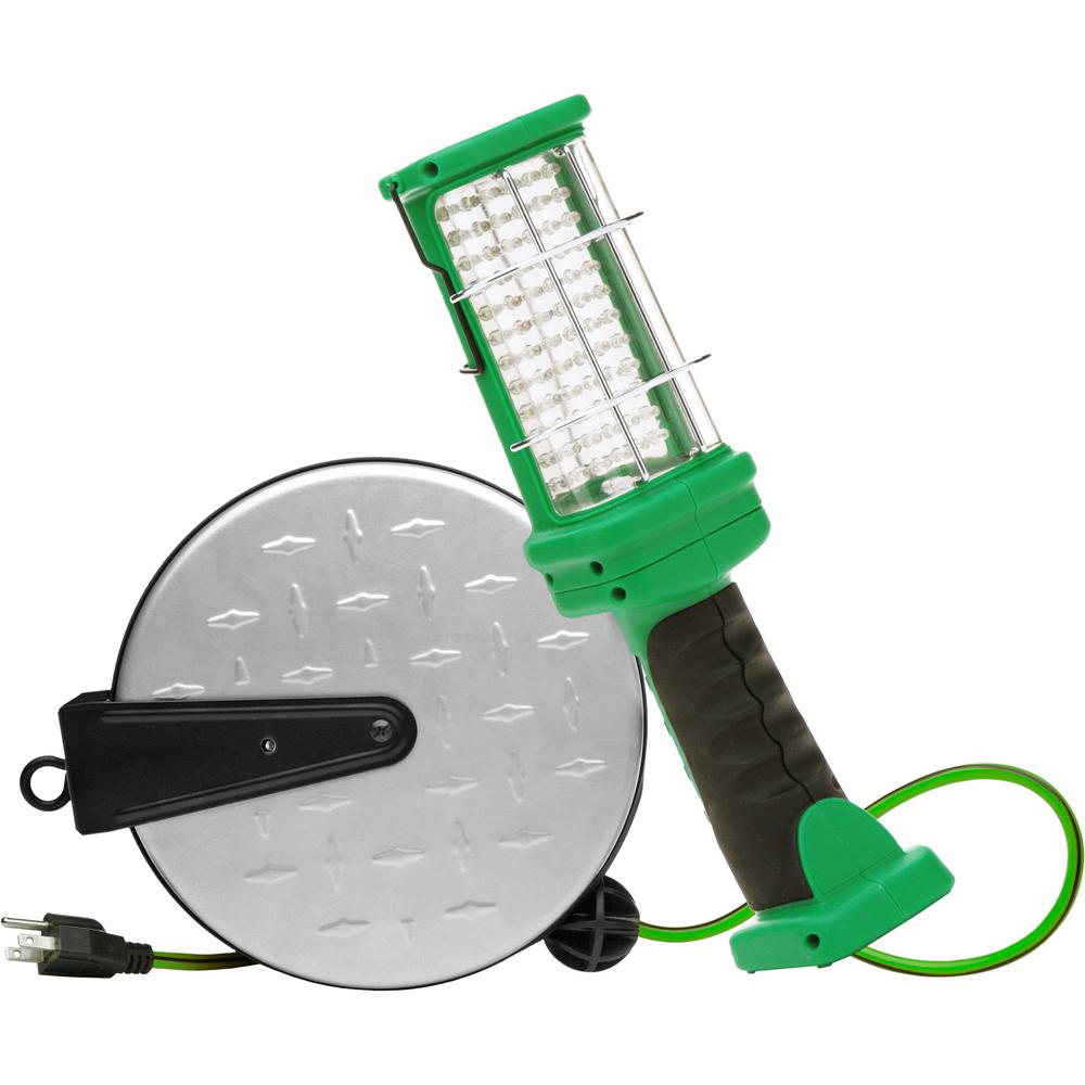 Yellow Jacket 2948 16//3 SJTW Trouble Light Work Light with Metal Guard and Outlet 50-Feet Coleman Cable