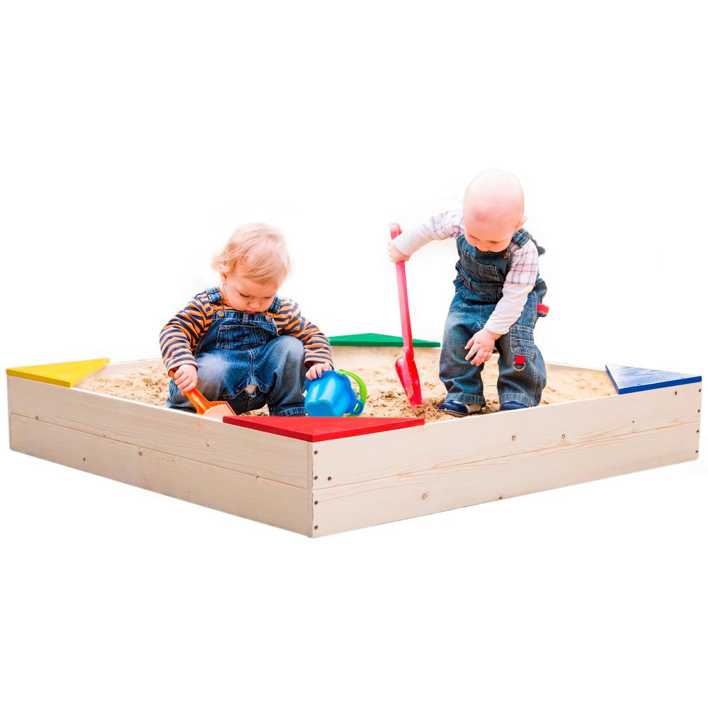 gorilla playsets interlocking sandbox with cover