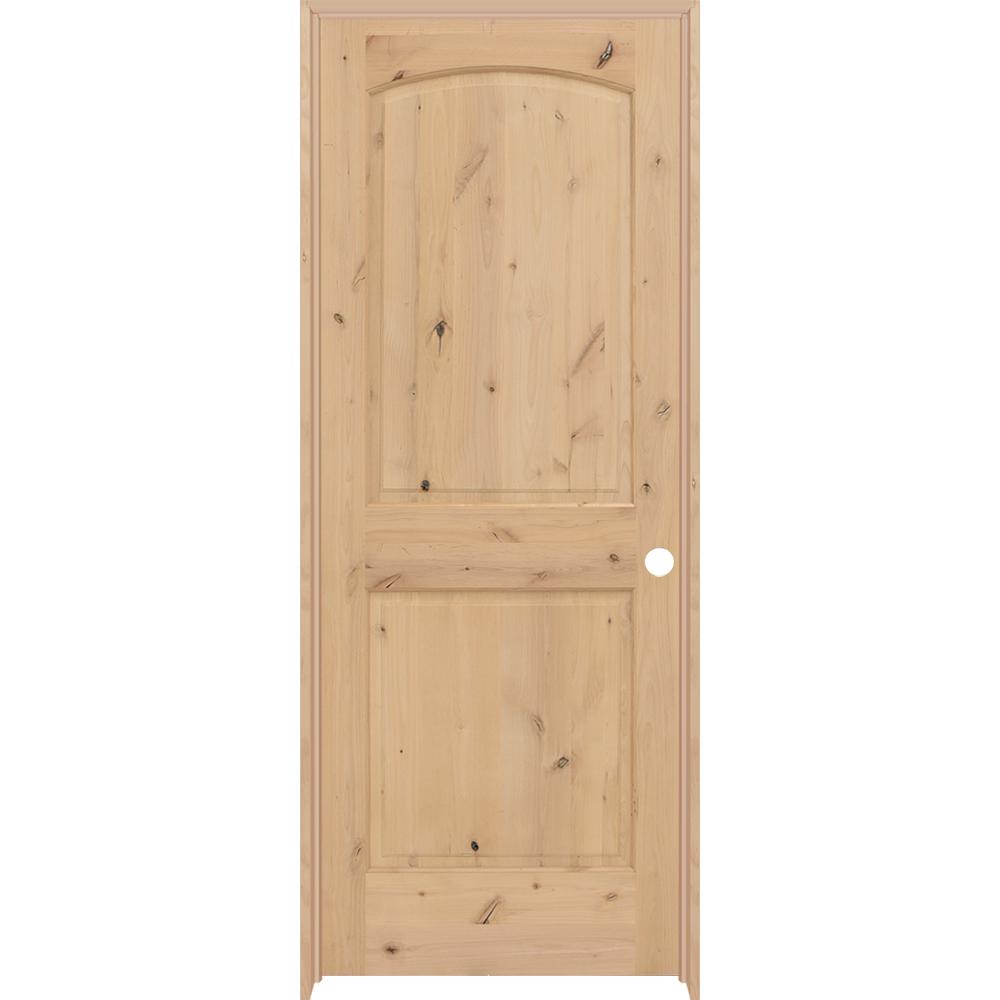 Pacific Entries 28 in. x 80 in. Rustic Prefinished 2Panel VGroove