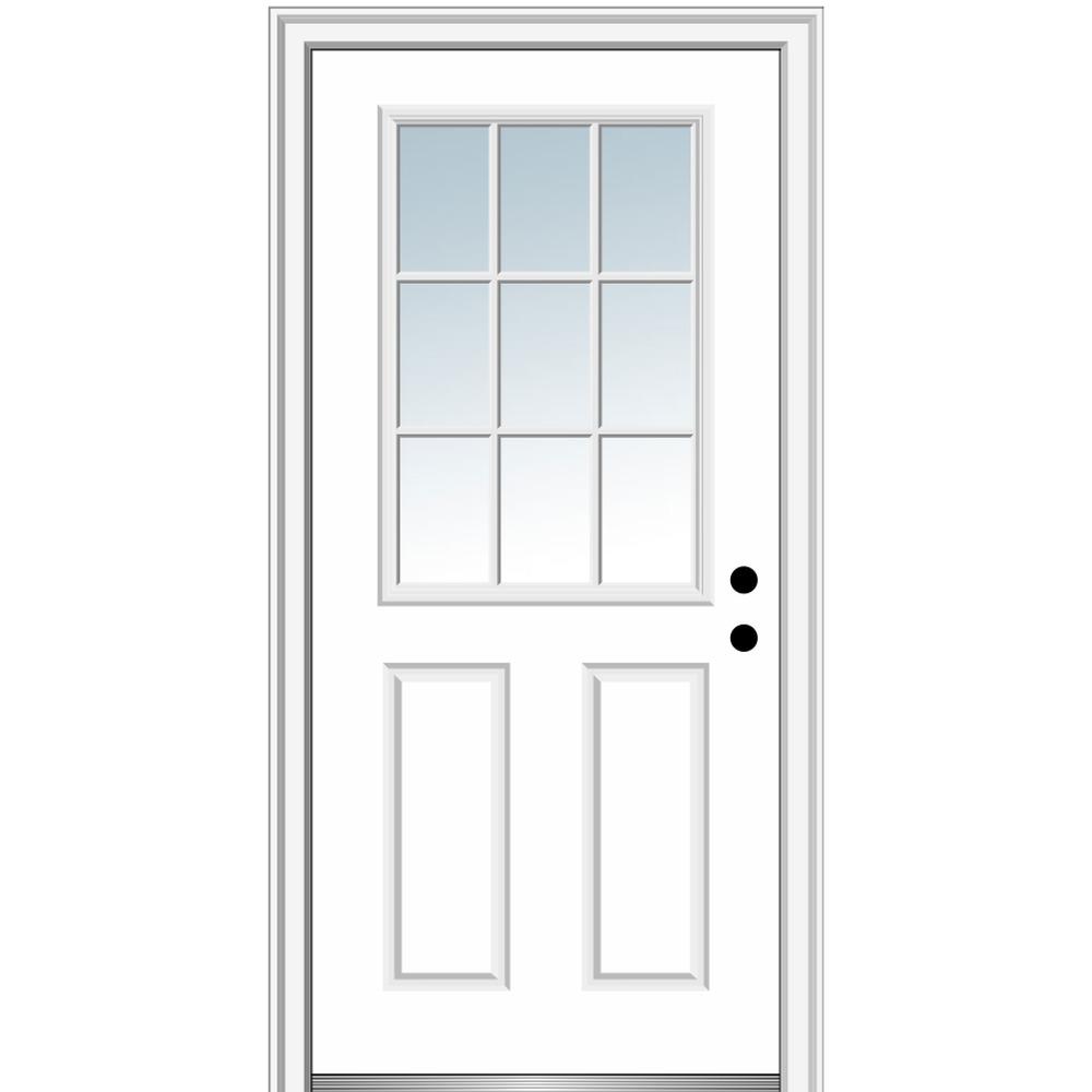 MMI Door 32 in. x 80 in. Classic LeftHand Inswing 9Lite