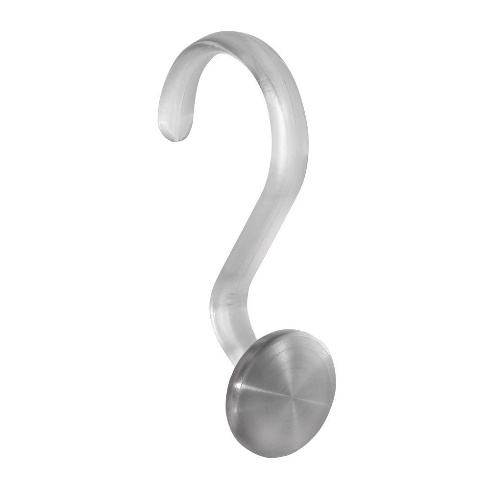 Interdesign Forma Mini Shower Hooks In Clear Brushed Stainless Steel Interdesign Forma Mini Shower Hooks In Clear Brushed Stainless Steel 12 Pack