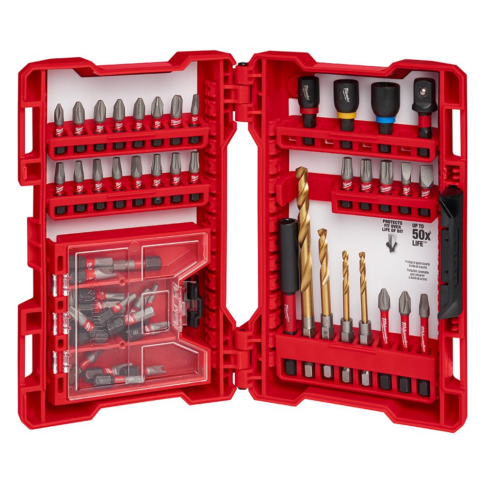 Milwaukee Shockwave Impact Duty Electrician's Drill and Drive Bit Set ...