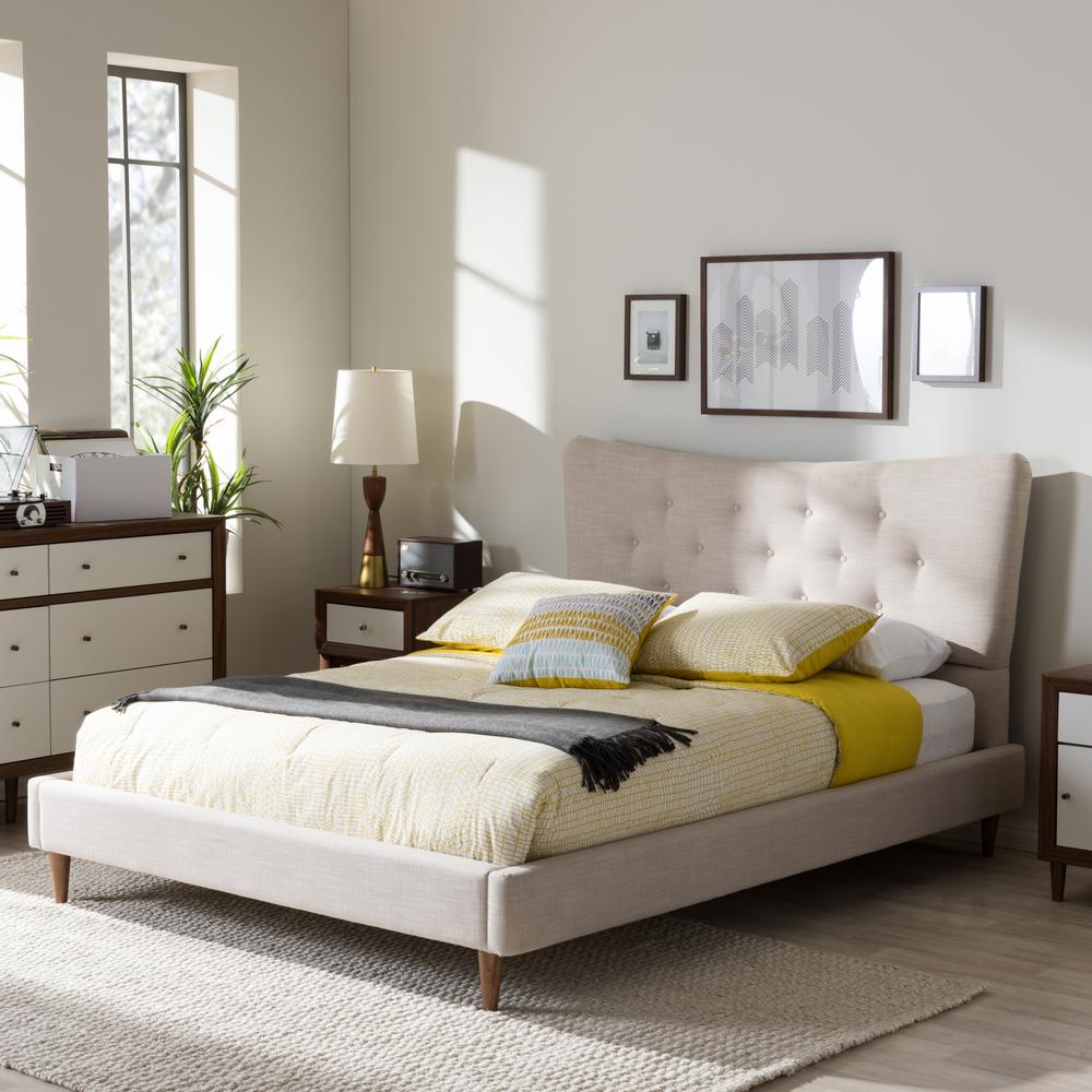 Baxton Studio Hannah Beige King Upholstered Bed-28862-7011-HD - The ...