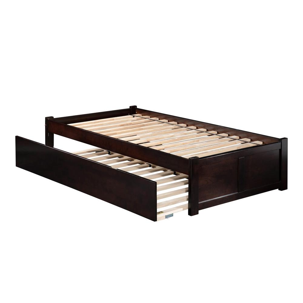Atlantic Furniture Concord Espresso Twin XL Platform Bed with Flat