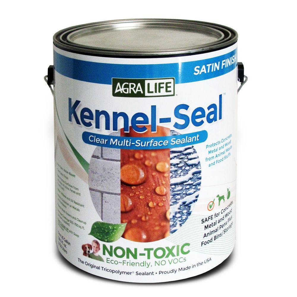 TriCoPolymer 5 gal. VOC Free Non Toxic Clear Satin KennelSealKS5 The Home Depot