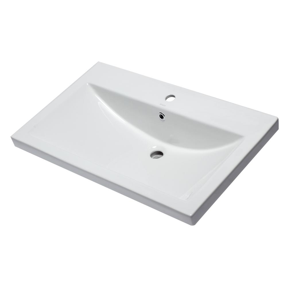 Mid Century Modern Drop In Bathroom Sinks The Drop In Sink Basin White