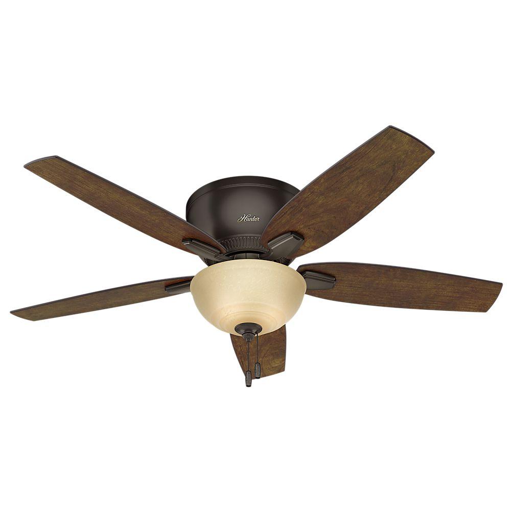 Hunter Oberlin 52 In Indoor Low Profile Premier Bronze Ceiling