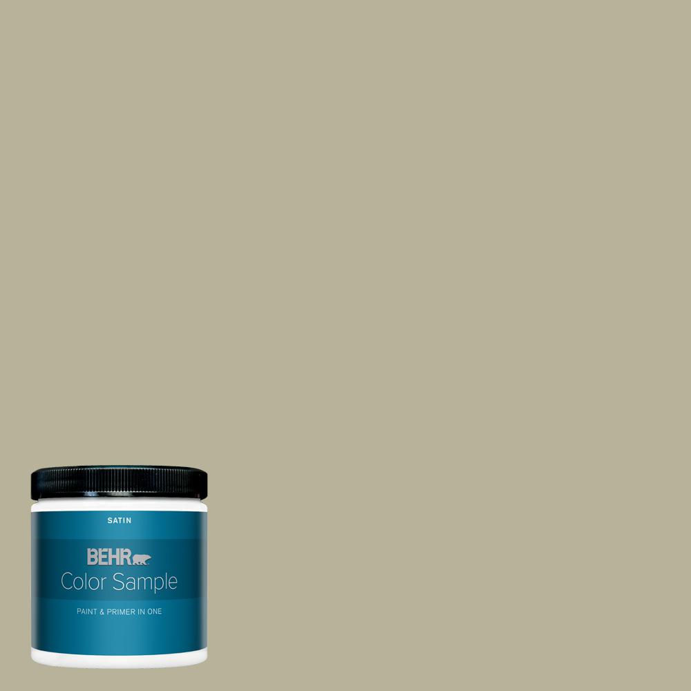 BEHR PREMIUM PLUS 8 oz. N3403 Bonsai Pot Satin Enamel Interior Paint