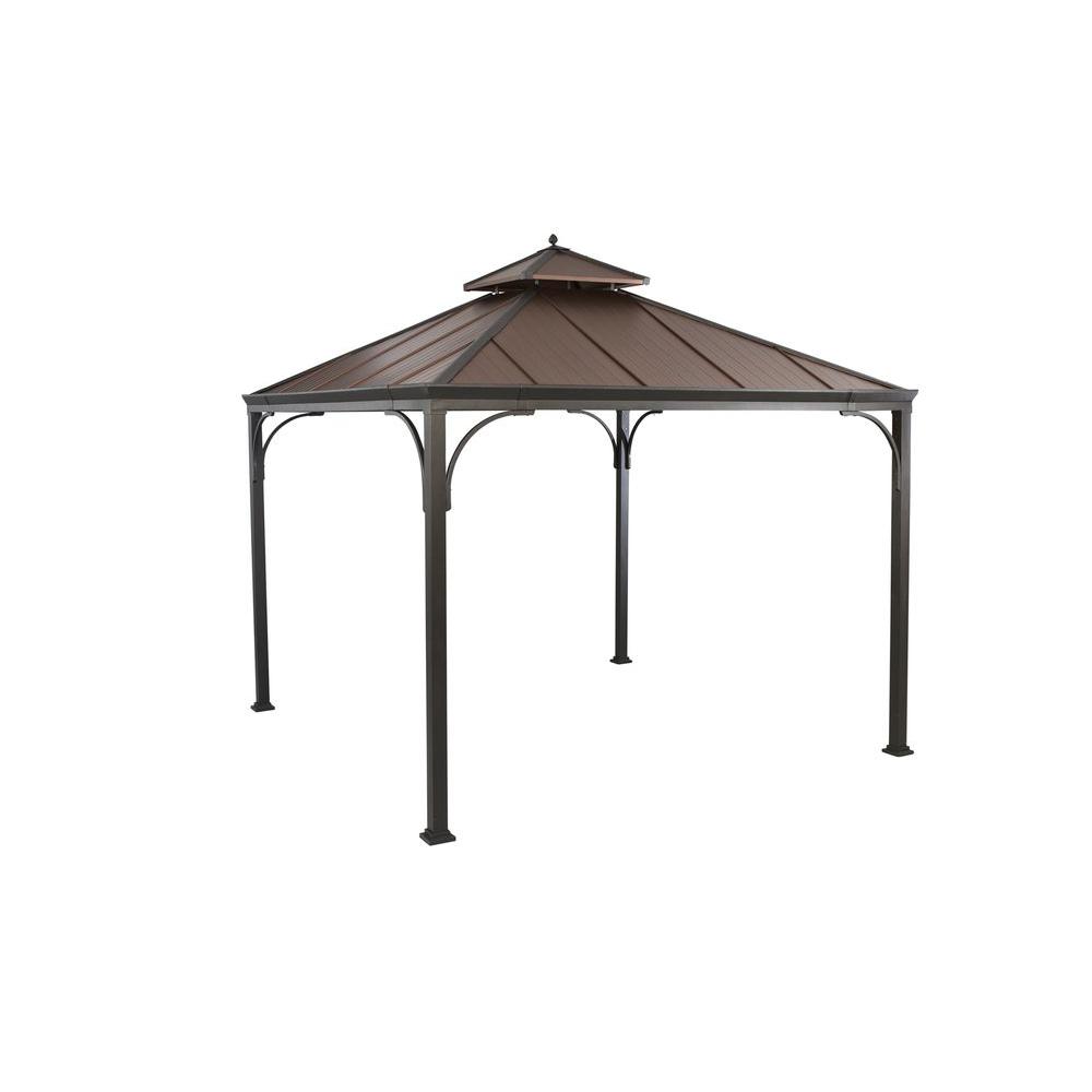 Hampton Bay Harper 10 ft. x 10 ft. Gazebo-L-GZ680PST-M - The Home Depot