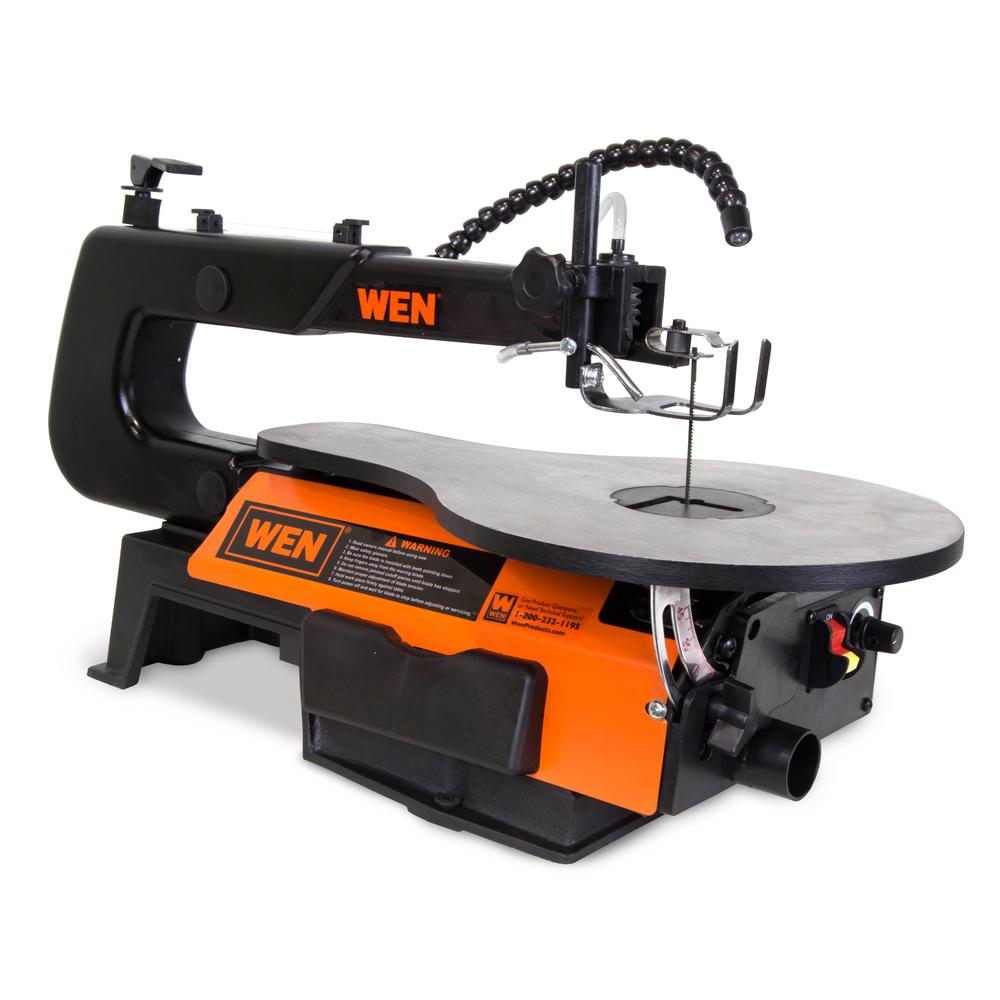 wen 1.2 amp 16 in. 2-direction variable speed scroll saw